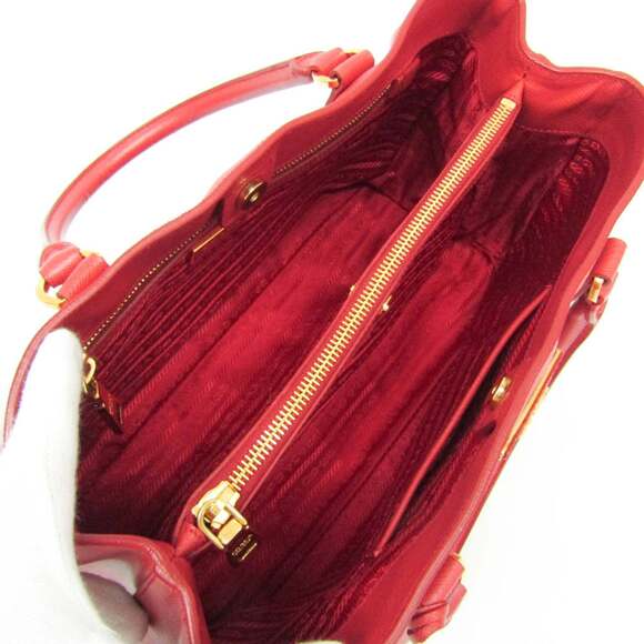 Prada Saffiano Galleria BN1874 Women's Leather Handbag,Shoulder Bag Fuoco,Red... - Picture 4 of 16